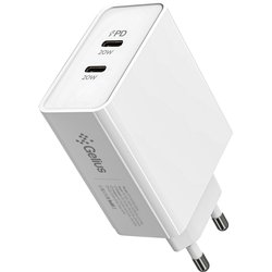 

Мережевий зарядний пристрій Gelius iDuo 40W GP-HC052 2 Type-C (2x20W) White