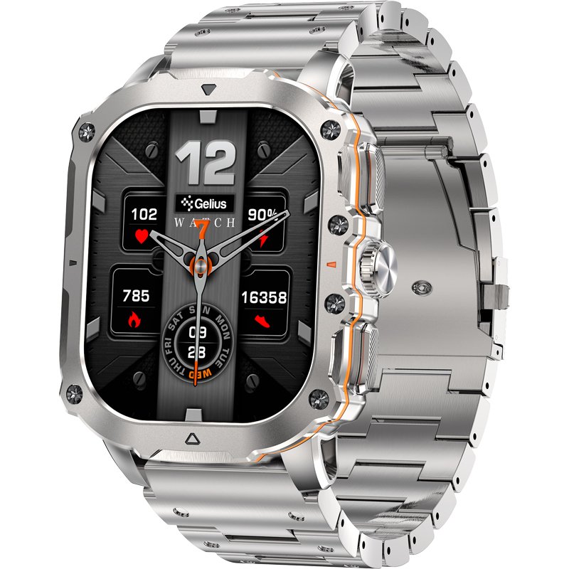 Смарт годинник Gelius Tactical Heavy (GP-SW016) Silver Titan