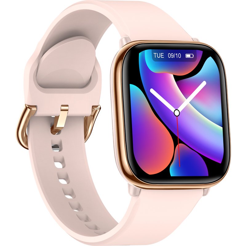 Smart Watch W26 Plus W26 Rose Gold 44mm Milan Metal Strap For IWO