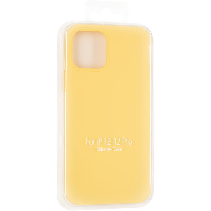 Original Full Soft Case for iPhone 12/12 Pro Yellow (without logo)