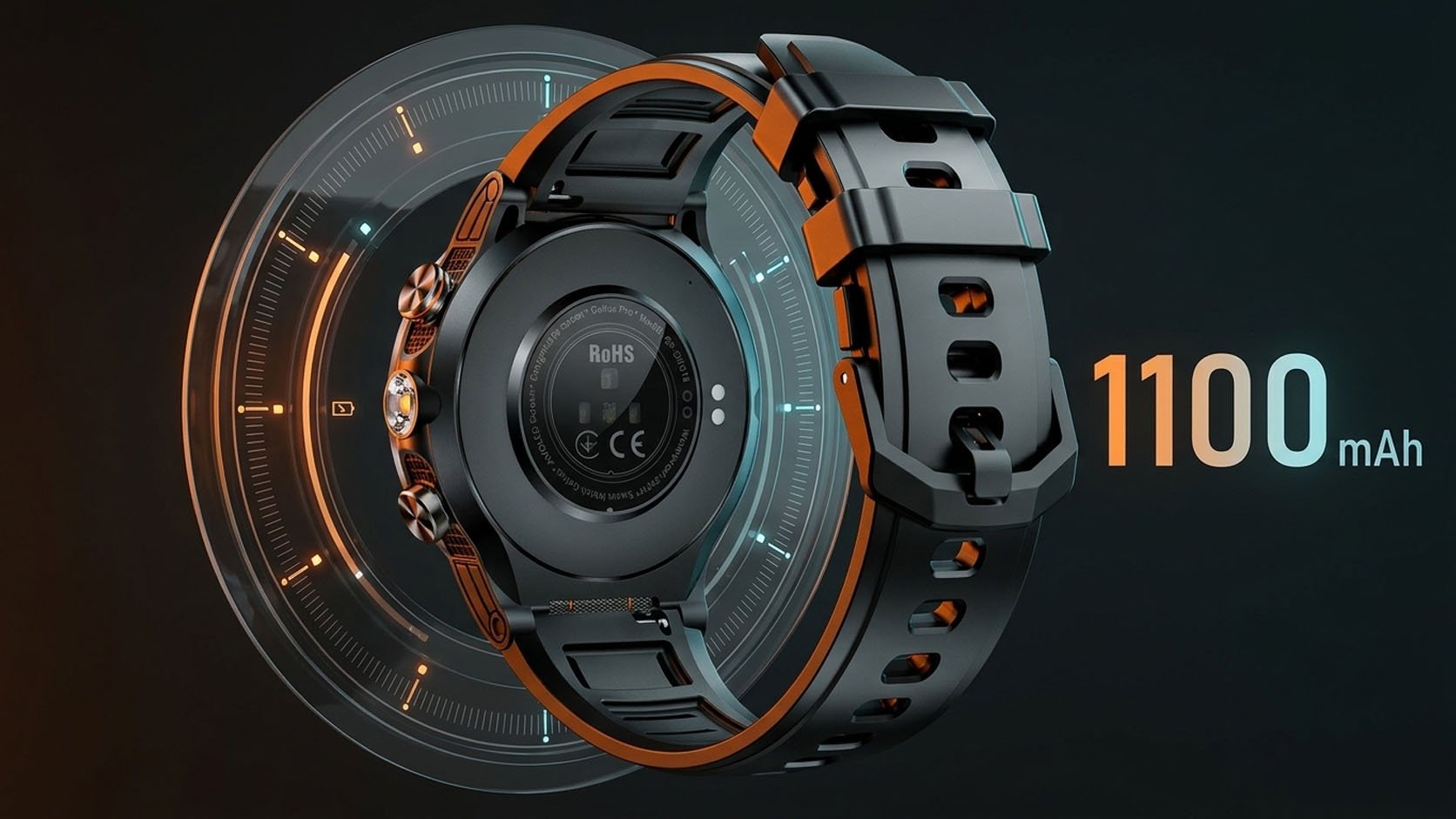 Gelius Amazwatch Energy — smartwatch with a 1100 mAh battery