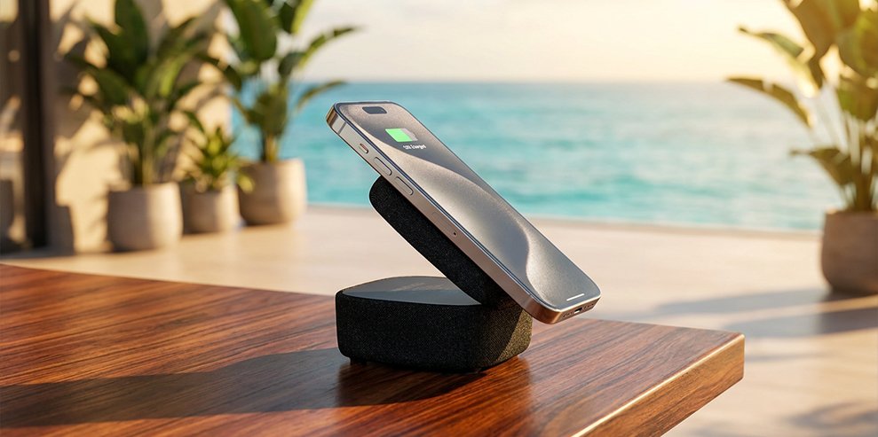 Gelius AirBeat компактна Bluetooth колонка з бездротовою зарядкою для iPhone та Qi пристроїв