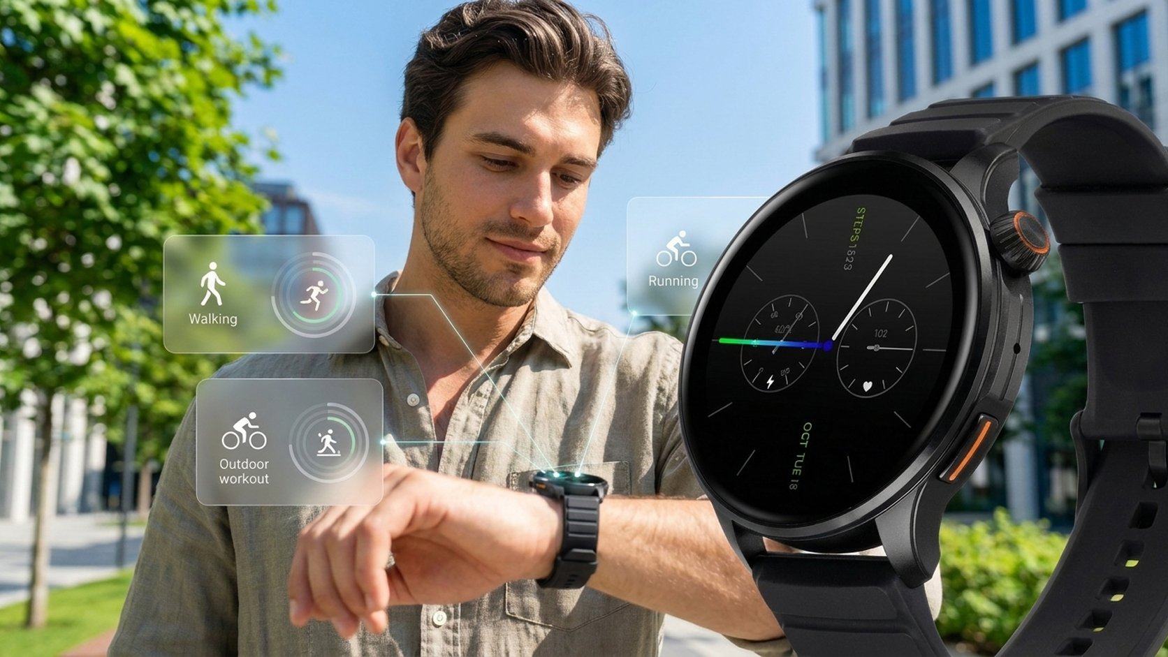 Gelius Amazwatch GT3 with more than 100 sports modes