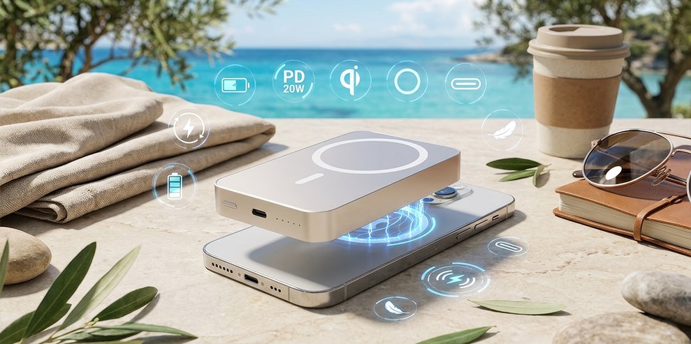 Gelius Nexus MagSafe PowerBank for travel work study and everyday charging