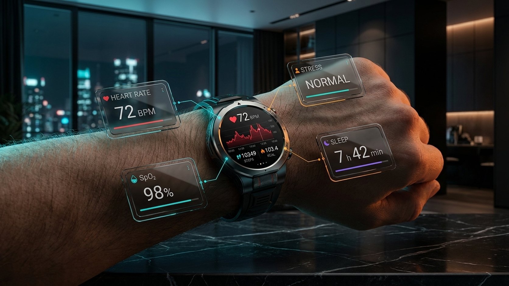 Gelius Amazwatch Energy з моніторингом пульсу, SpO2, стресу та аналізом сну