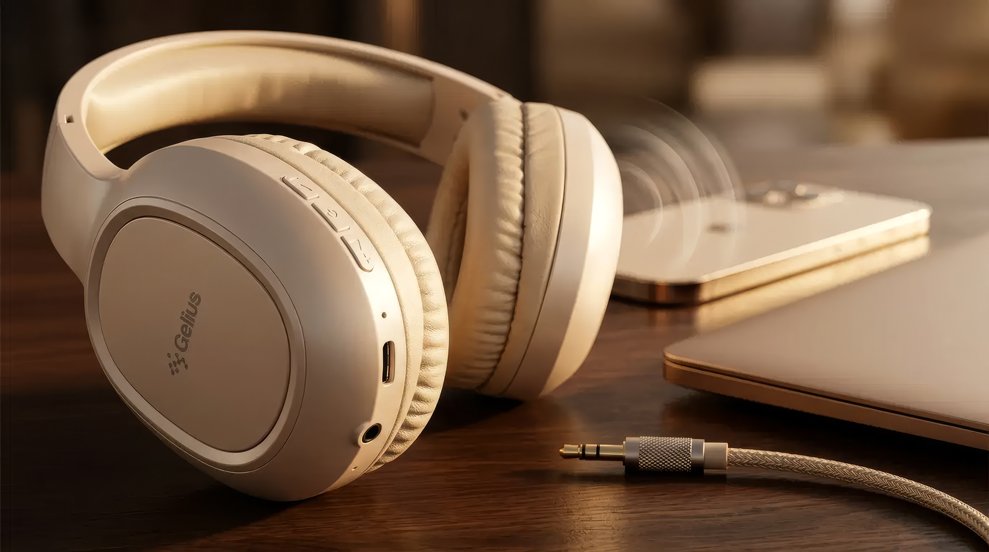 Bluetooth навушники Gelius Crossfire 2 з підключенням AUX 3,5 мм