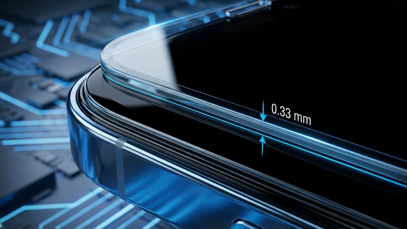 Захисне скло Gelius Ultra Impact Glass товщиною 0,33 мм на екрані смартфона