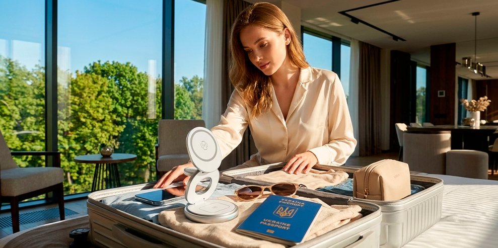 бездротовий зарядний пристрій для смартфона tws навушників і годинника одночасно